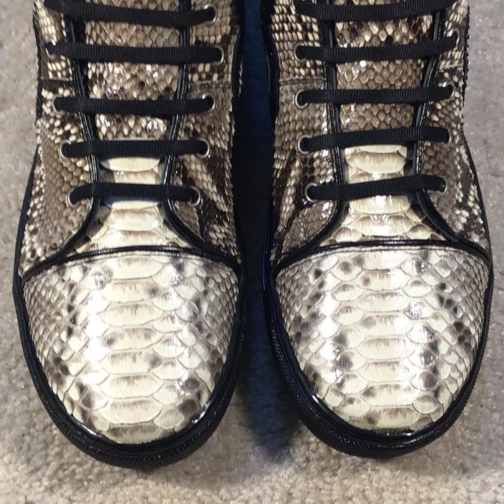New Beautiful David X Python Skin Fashion Sneaker - image 2